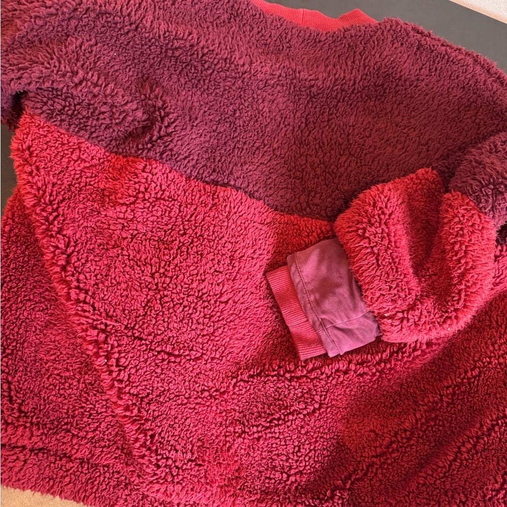 Cozy Red and Purple Sherpa Jacket - Picture 4 of 4